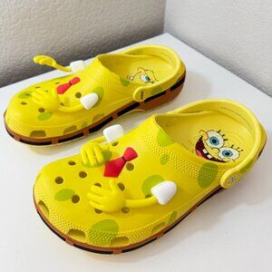 🍍 Crocs x SpongeBob SquarePants Classic Clogs {Men 10 / Women 12} Yellow EUC